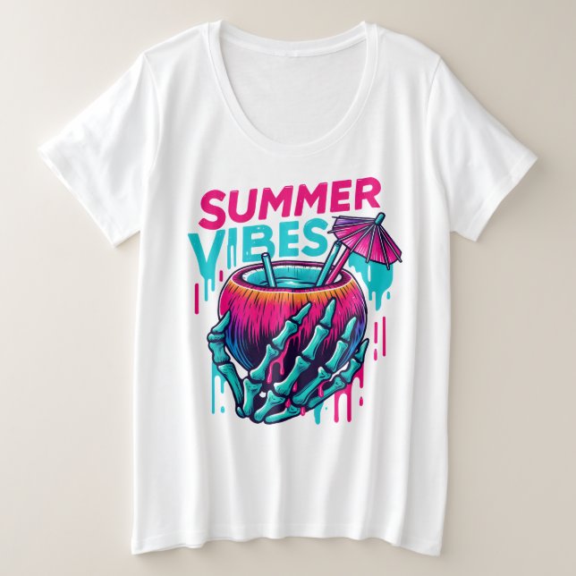 Tamanho Mais T-Shirt (Frente do Design)