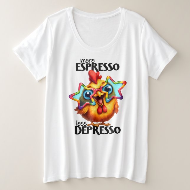 Tamanho Mais T-Shirt (Frente do Design)