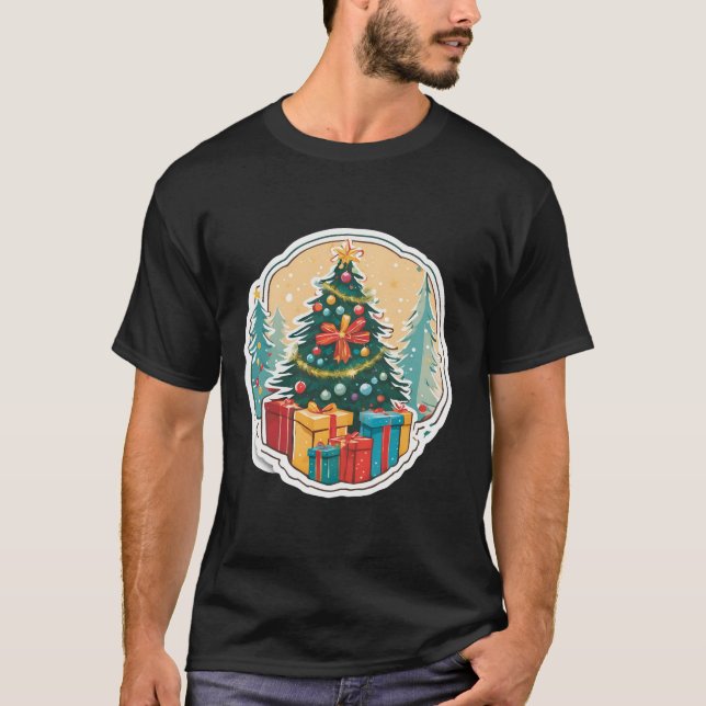 Tamanho Mais T-Shirt De Natal - Festivo E Na moda  (Frente)