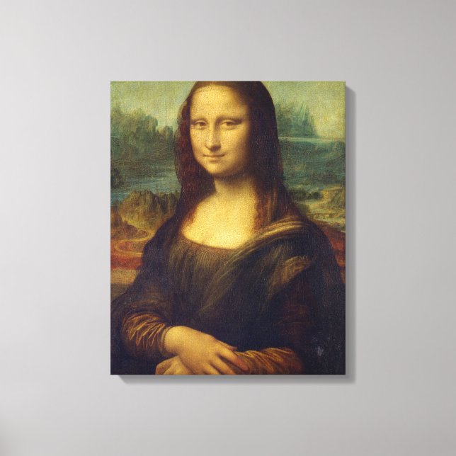 Tamanho real da pintura de Mona Lisa na canvas de  (Frente)