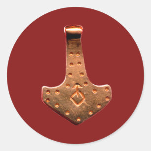 Tambor de cobre Thor Hammer - adesivos redondos ve