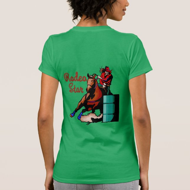 Tambor do rodeio que compete o t-shirt (Verso)