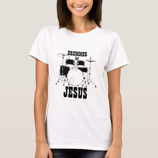 Tambores de Camisa da Equipe do culto para Jesus (Frente)
