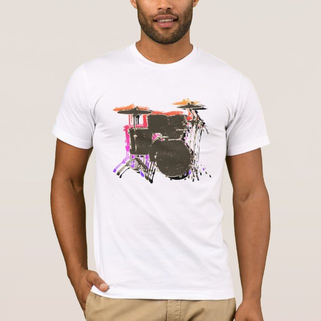 Tambores T-Shirt para um Drummer Rock (Frente)