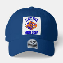 Tampa boné icônico representando os Muddogs