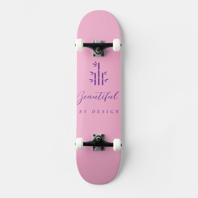 Tampa de Skate 7 7/8" (Rosa) (Frente)