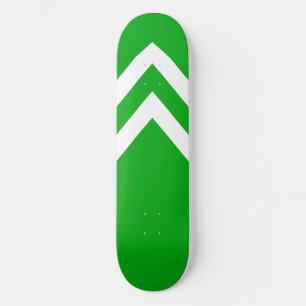 Tampa de Skate Chevron Verde e Branco