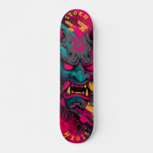 Tampa de Skate Oni de Grafite Urbano – Personalizá
