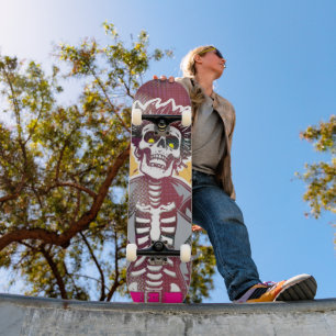 Tampa de Skate Punk Skull Halftone