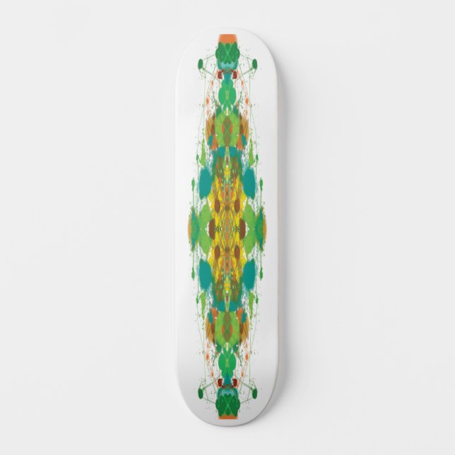Tampa de Skate Verde Abstrato (Frente)