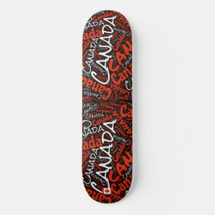 Tampa de skate Wordcloud Orgulho Nacional Canadá