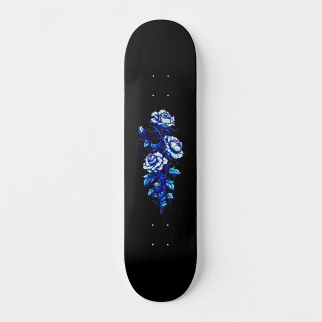 Tampa Distress Grunge Azul Rosa Skate Deck (Frente)