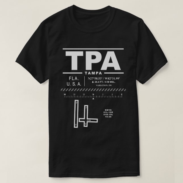 Tampa International Airport TPA T-Shirt (Frente do Design)
