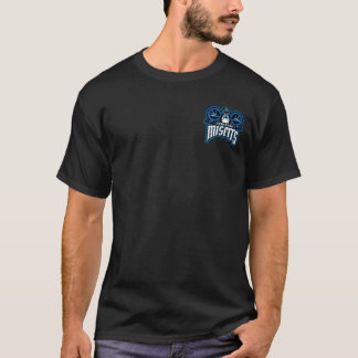 Tampa preta do logotipo T-Shirt