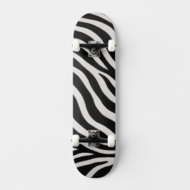 Tampoa Estampa de Zebra Estiloso Skateboard Único