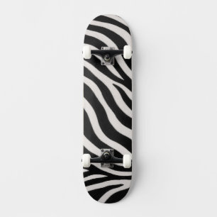 Tampoa Estampa de Zebra Estiloso Skateboard Único