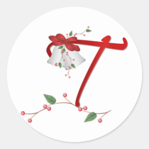 Tampões prateados com adesivos redondos T iniciais