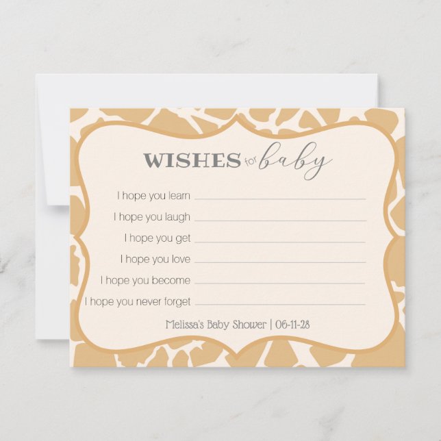 Tan Baby Giraffe quer um bebê (Frente)