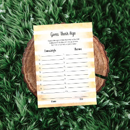 Tan Bunny Yellow Adivinha Seu Cartão De Jogo De Id