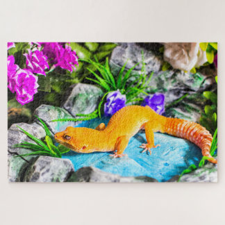 Tangerine Leopard Gecko Quebra-cabeça