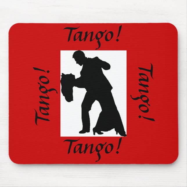 Tango! Ballroom Dance Casal Mousepad - Vermelho (Frente)