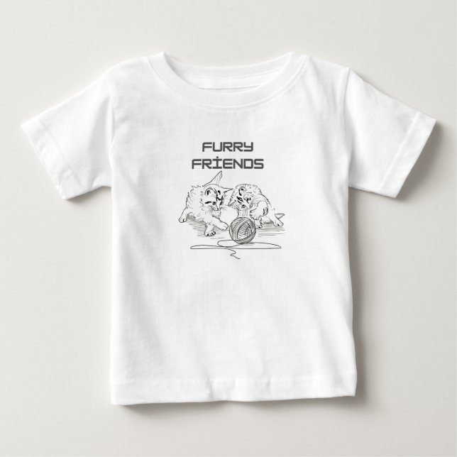 Tango de Thread Jogador - Dois Gatinhos na Camisa  (Frente)