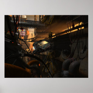 Tangos futuros - poster ciberpunk