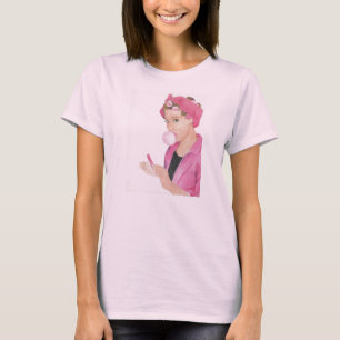 Tank de impressão de T-shirt pintada à mão - Lady
