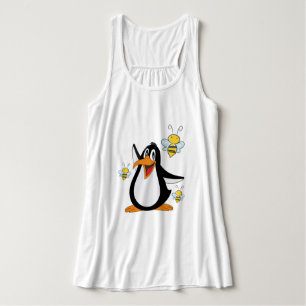Tank Top Womens Penguin Bumblebee