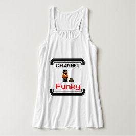 Tanque de Camisa T-Shirt Funky Pixel do Canal
