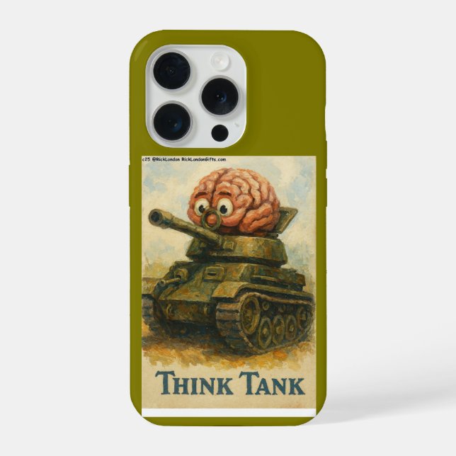 Tanque de Pensamento Design de Desenho Animado Cap (Verso)