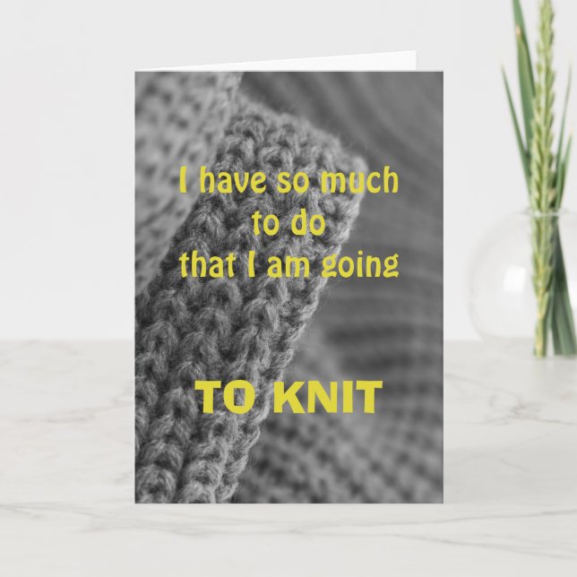 Tanta coisa para fazer..., cartão de saudação. (Frente)