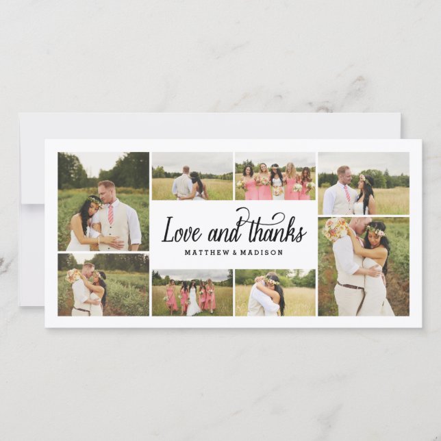 Tanta Colagem De Amor | Obrigado Cartão com fotos (Frente)