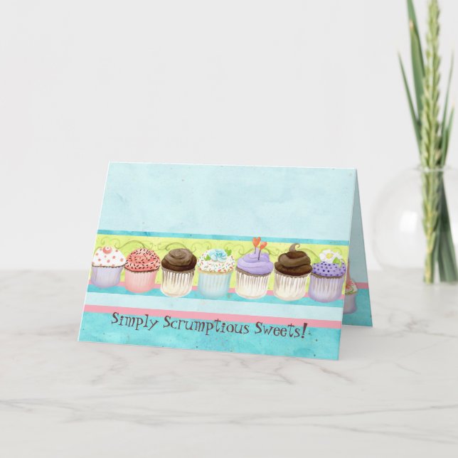 Tantos Cupcakes!  Cartão de Notas de Negócios de B (Frente)