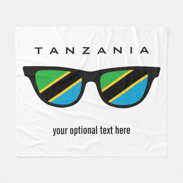 Tanzânia Shades cobertores de velo personalizados (Frente (Horizontal))