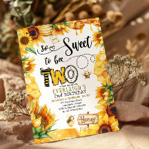 Tão doce para ser dois convite de 2º aniversário f