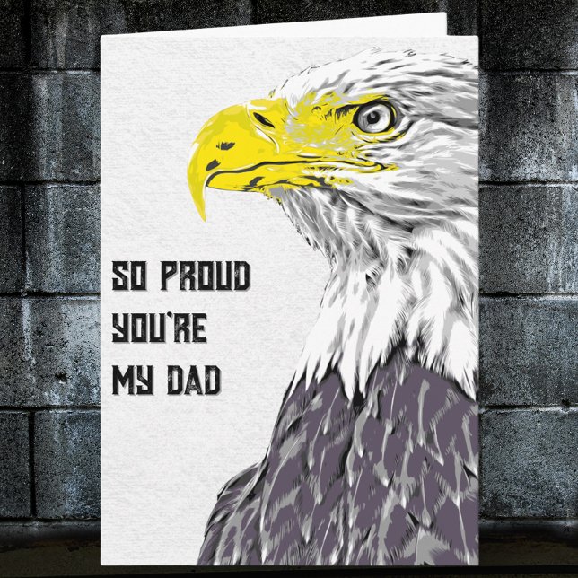 Tão Orgulhoso de Ser Meu Pai (Águia) Cartão do Dia (Eagle Father's Day Card)