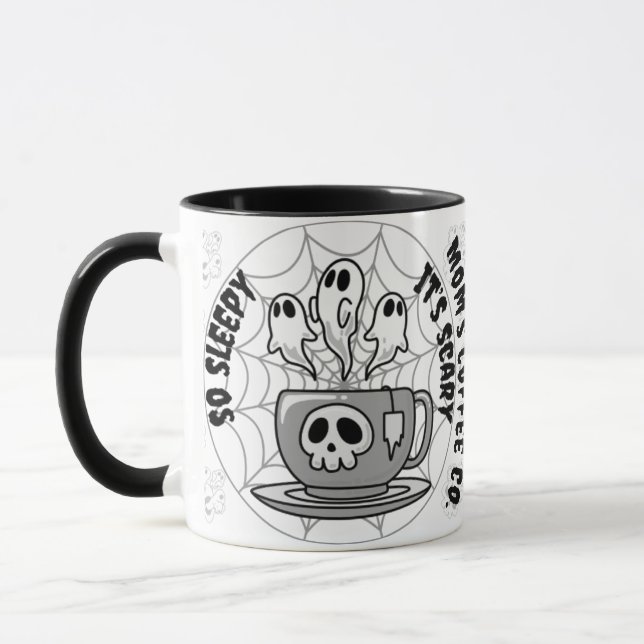 Tão Sonolenta Caneca de Halloween (Design lateral) (Esquerda)