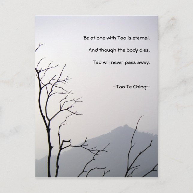Tao Te Ching No.1/ Cartão Postal (Frente)