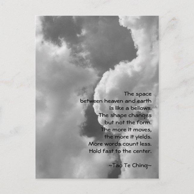 Tao Te Ching No.4/ Cartão Postal (Frente)