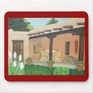 Taos, pátio Mousepad de New mexico