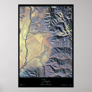 Taos, poster do satélite de New mexico