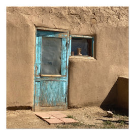 Taos Pueblo Fotografia da Porta Turquesa