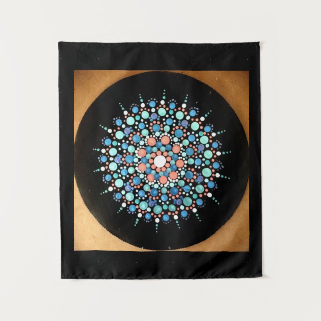 TAP 079 - Blue Shades Mandala - Tapeçaria (Frente)