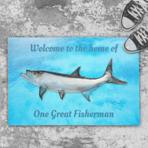 Taparágua Azul Água Grande Peixeiro Dizendo Tapete