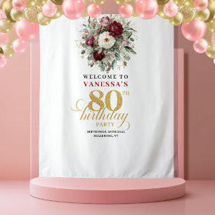 Tapeçaria Artística Blush Floral para 80º Aniversá