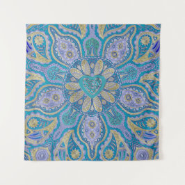 Tapeçaria celta da parede da mandala do coração de