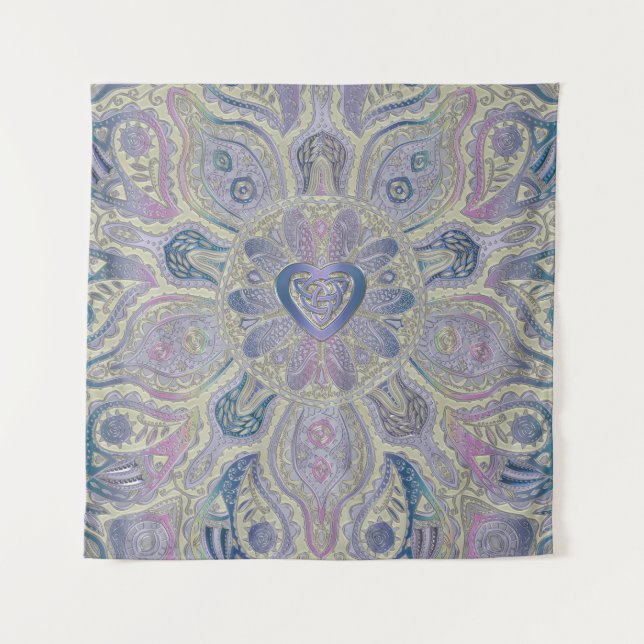 Tapeçaria celta da parede da mandala do nó do (Frente)