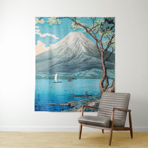 Tapeçaria com arte clássica japonesa