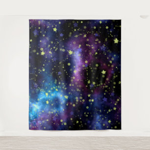 Tapeçaria com padrão de céu estrelado